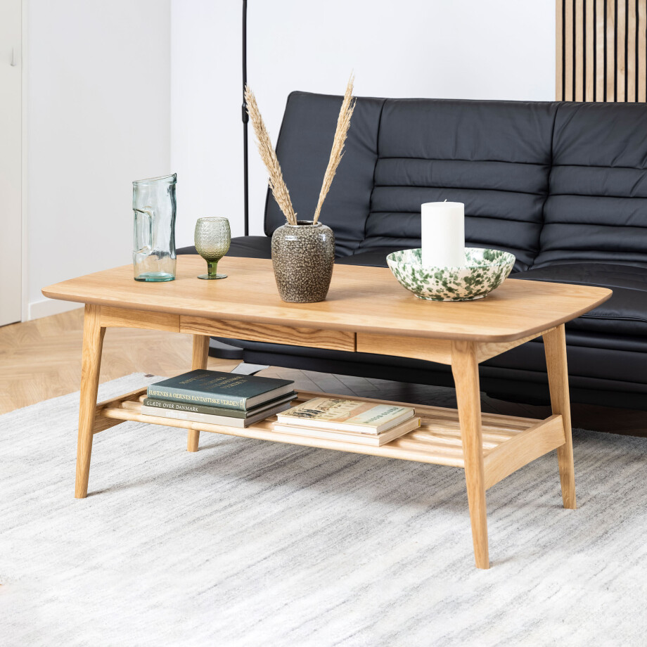 Bendt Salontafel 'Bjarne' Eiken, 130 x 70cm Bendt Salontafel 'Bjarne' Eiken, 130 x 70cm afbeelding 1