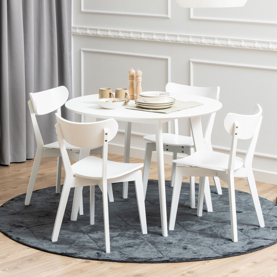 Bendt Ronde Eettafel 'Torkil' 105cm, kleur Wit afbeelding 1