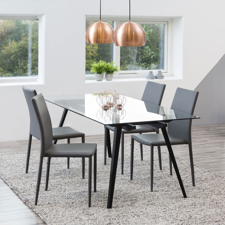 Bendt Glazen Eettafel 'Gitte' 180 x 90cm Bendt Glazen Eettafel 'Gitte' 180 x 90cm afbeelding