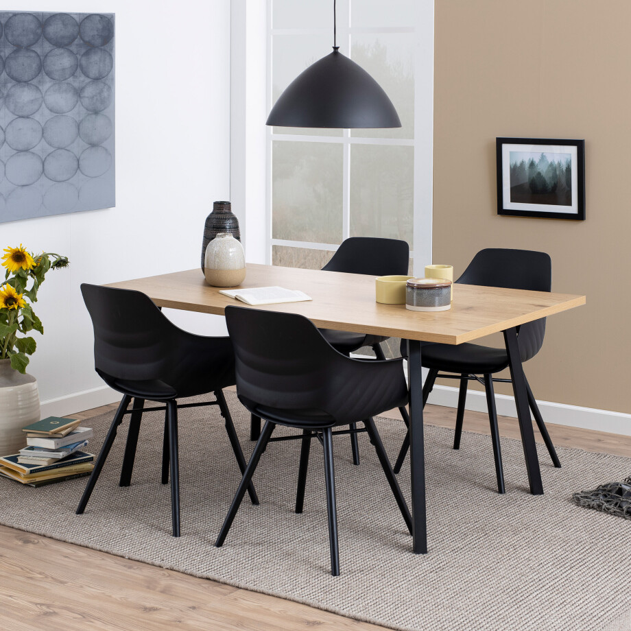 Bendt Eettafel 'Freya' Eiken, 160 x 90cm Bendt Eettafel 'Freya' Eiken, 160 x 90cm afbeelding 1