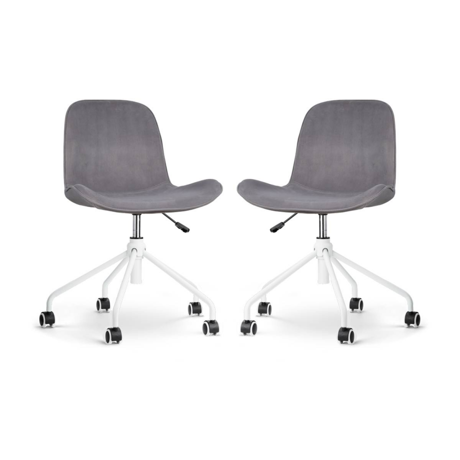 Set van 2 bureaustoelen Nout-Fé velvet | Nolon afbeelding 1