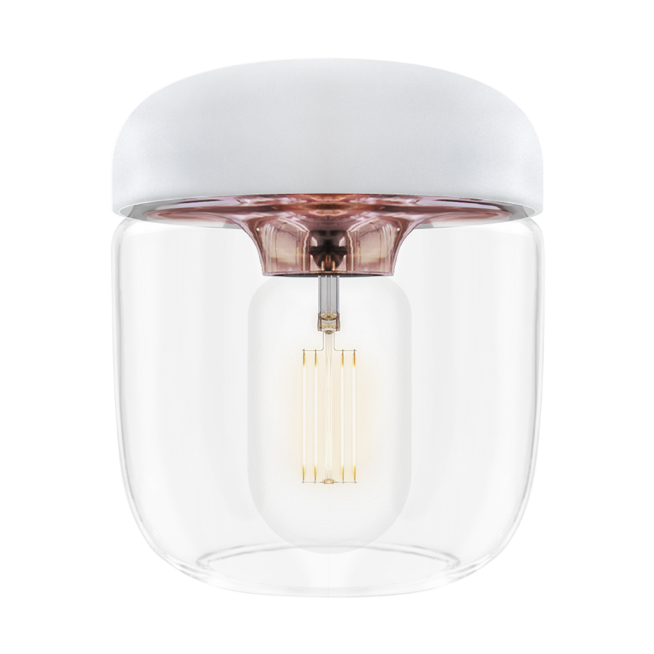 Acorn lampenkap wit met copper - Ø 14 cm Acorn lampenkap wit met copper - Ø 14 cm afbeelding 1