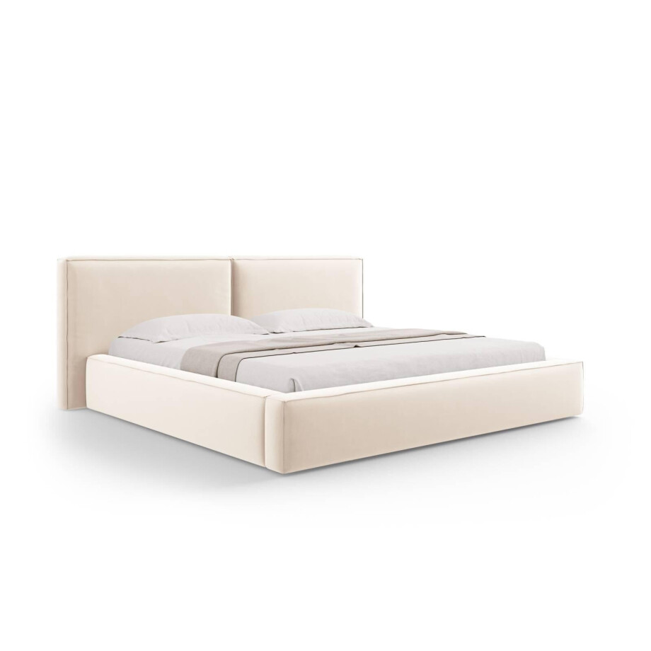Bedframe Jodie met opbergruimte velvet 200 x 200 cm | Micadoni afbeelding 1