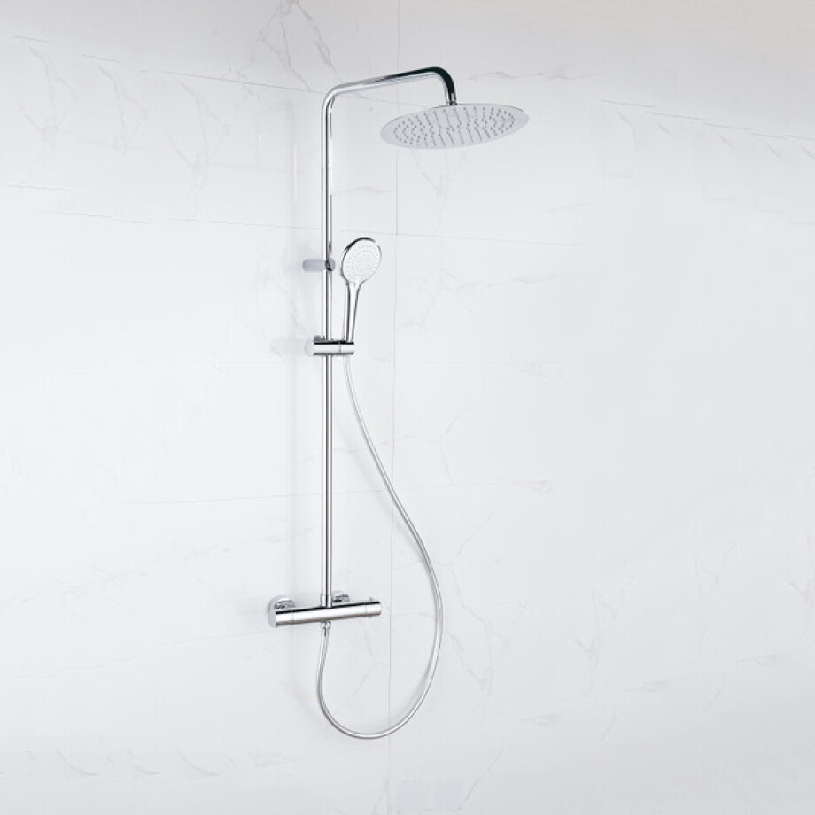 Adema Sparkle 2.0 regendoucheset - thermostaat hoofddouche - 30cm - handdouche - 3 standen - chroom SW773197 Adema Sparkle 2.0 regendoucheset - thermostaat hoofddouche - 30cm - handdouche - 3 standen - chroom SW773197 afbeelding 1