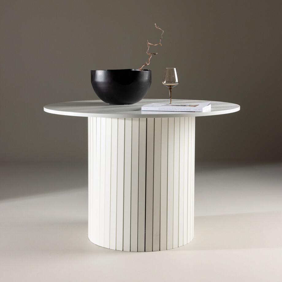 Nohr Ronde Eettafel 'Adrin' 110cm, kleur Wit afbeelding 1