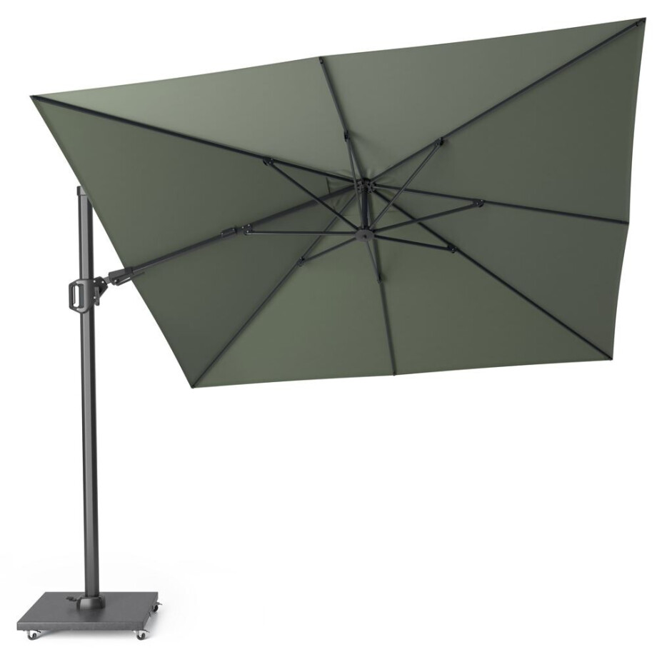Platinum Zweefparasol Challenger T2 Olive 300 x 300 cm afbeelding 