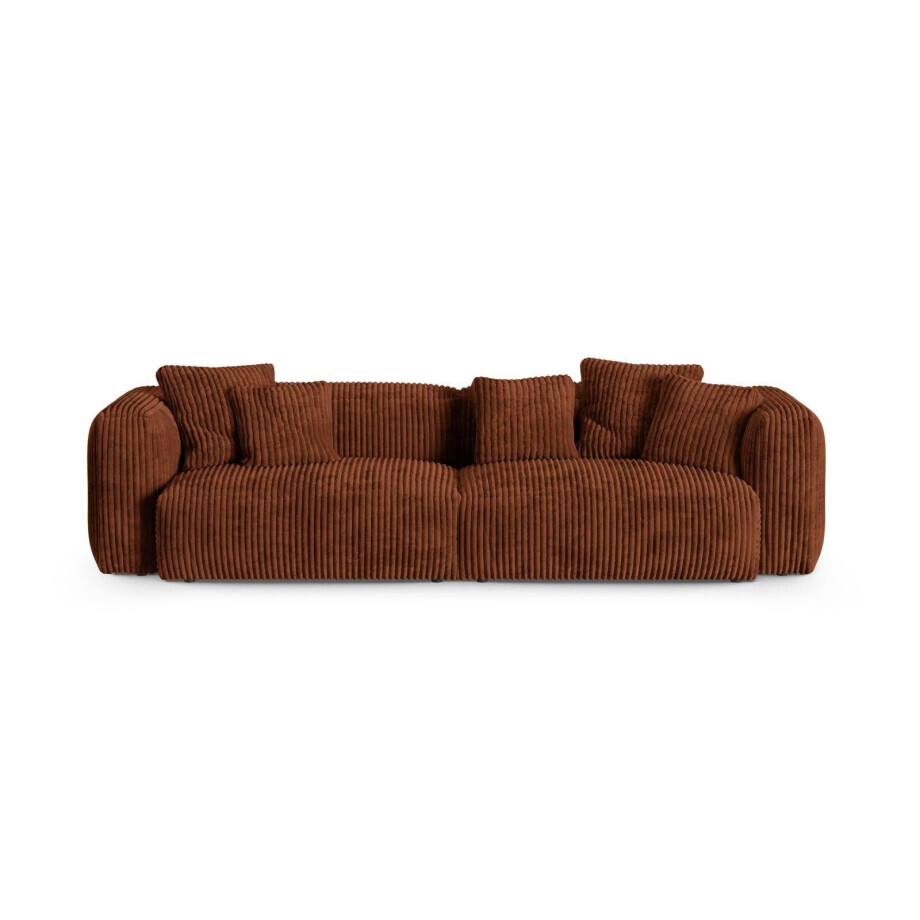Modulaire 4-zitsbank Martina ribstof | Micadoni Home afbeelding 1