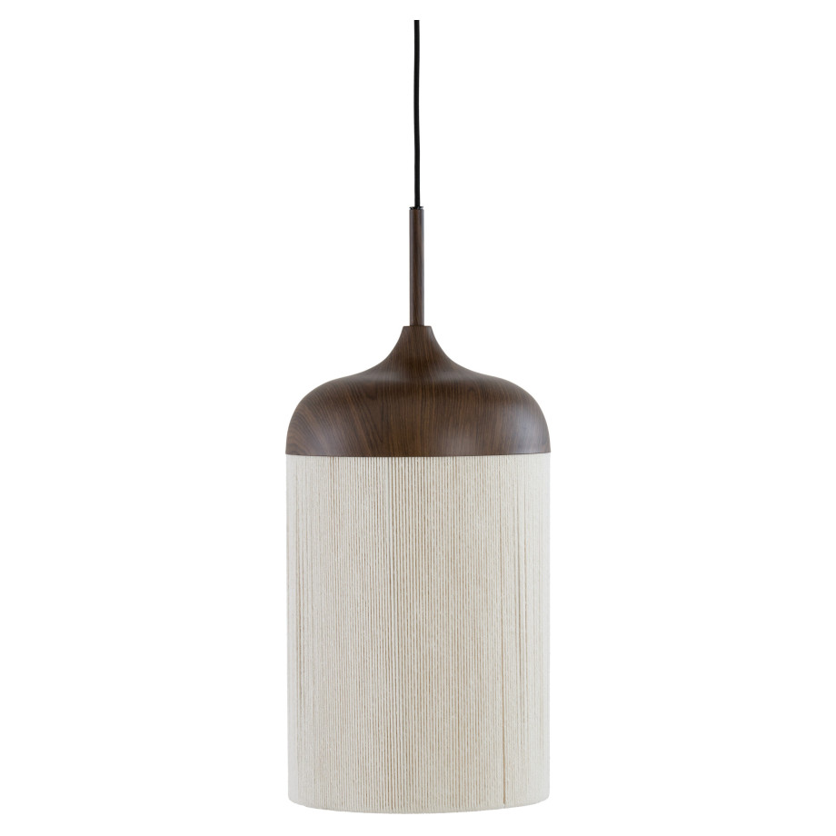 Light & Living Hanglamp 'Dania' Houtlook en touw, 28cm, kleur Donkerbruin afbeelding 