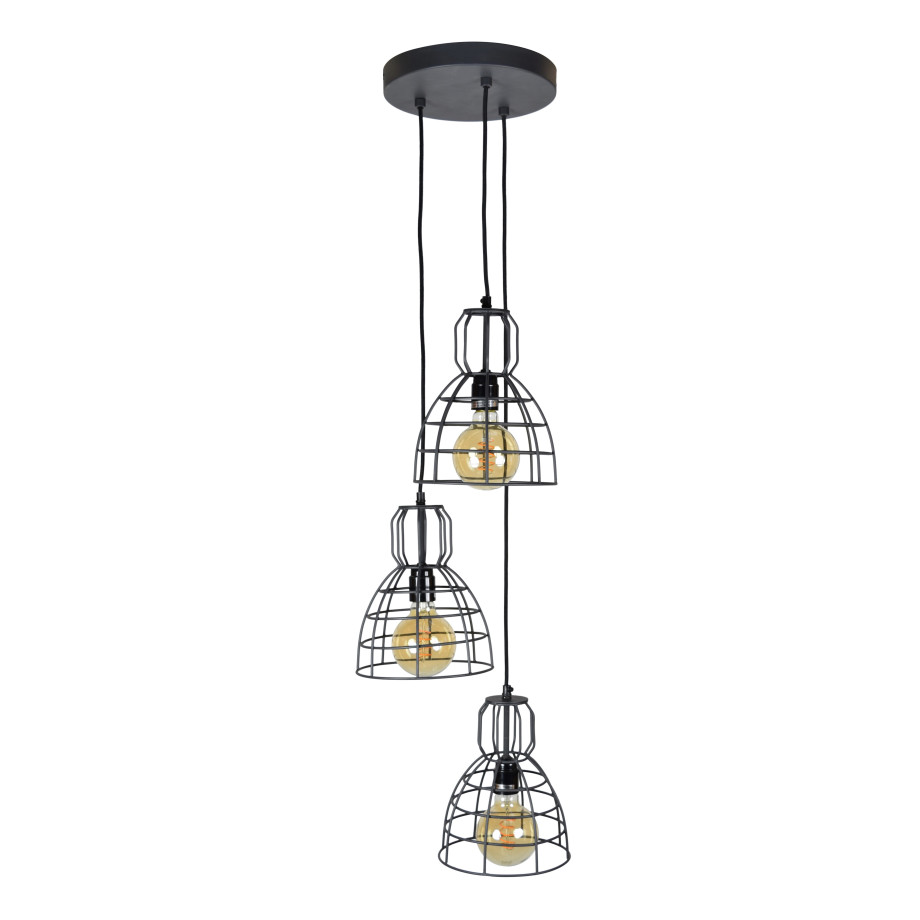 Urban Interiors hanglamp 3-lichts, kleur Vintage Black afbeelding 1