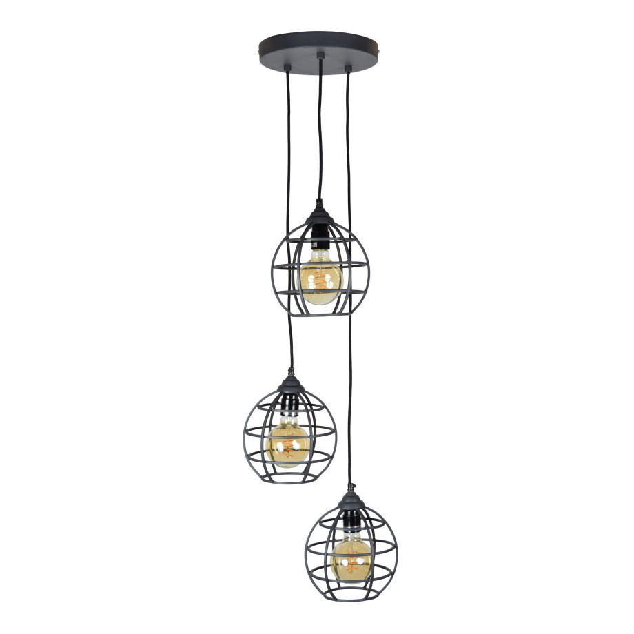 Urban Interiors hanglamp 3-lichts, kleur Vintage Black afbeelding 1