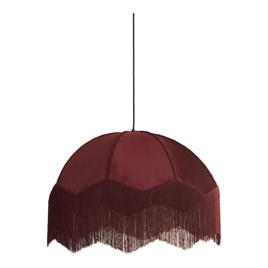 Light & Living Hanglamp 'Malacia' Velvet, 50cm, kleur Bordeaux afbeelding 1