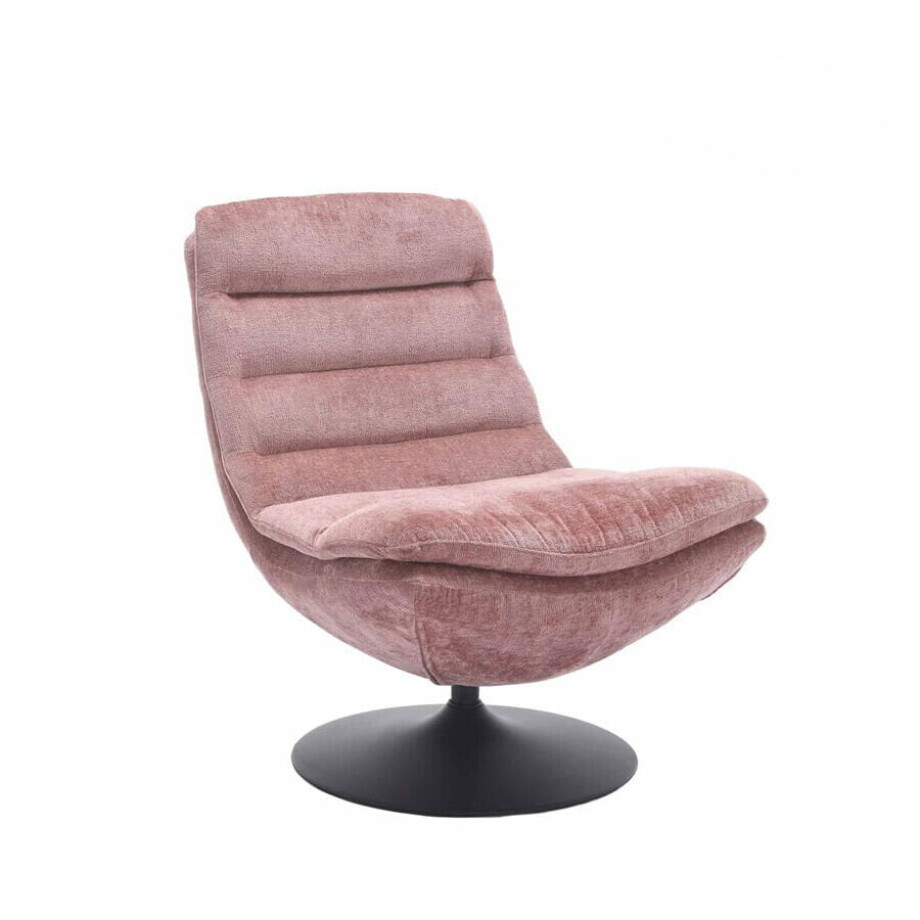 Tower Living Draaifauteuil 'Marano' Chenille, kleur Peachy Pink afbeelding 1