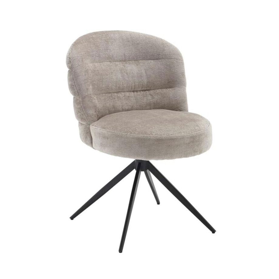 Tower Living Draaibare Eetkamerstoel 'Carro' Chenille, kleur Ice Grey afbeelding 1