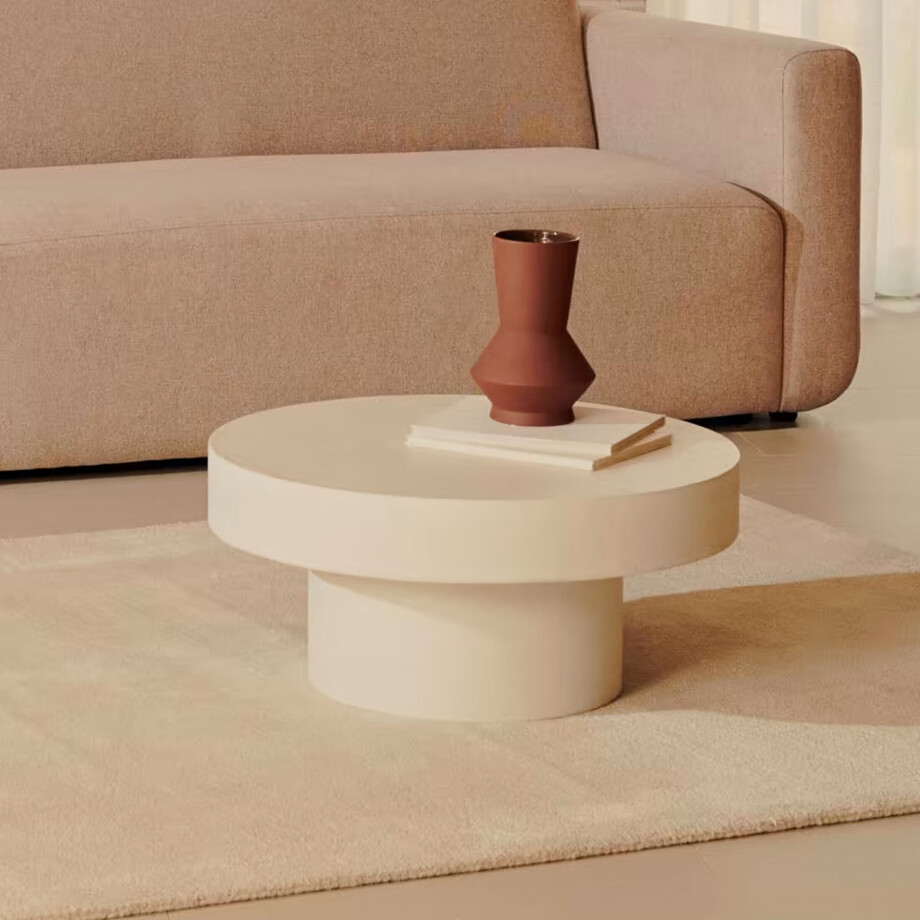 Kave Home Ronde Salontafel 'Aiguablava' Beton, 66cm afbeelding 1