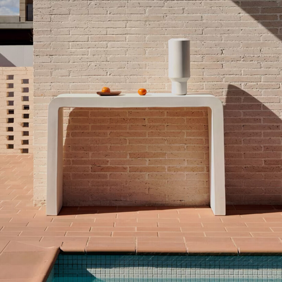 Kave Home Sidetable 'Aiguablava' Cement, 120cm afbeelding 1