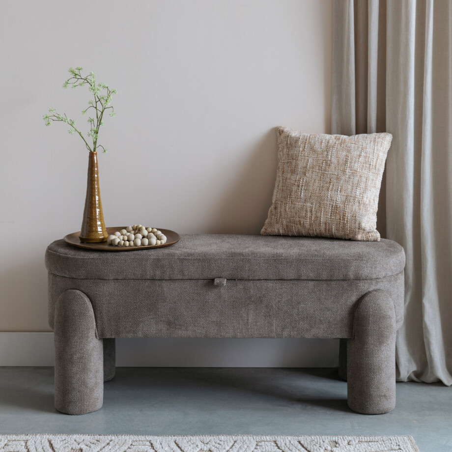 ZILT Halbank 'Delrico' 113cm, kleur Taupe afbeelding 1