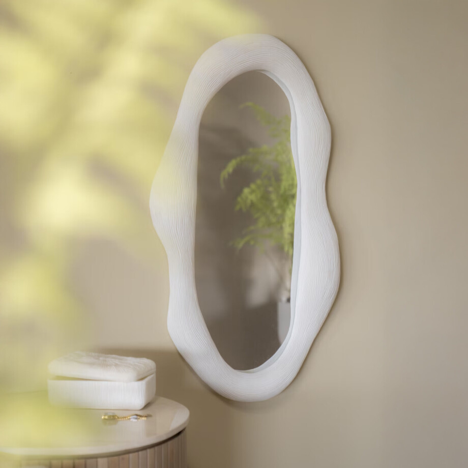 By-Boo Organische Spiegel 'Alia' Resin, 103 x 59 afbeelding 1