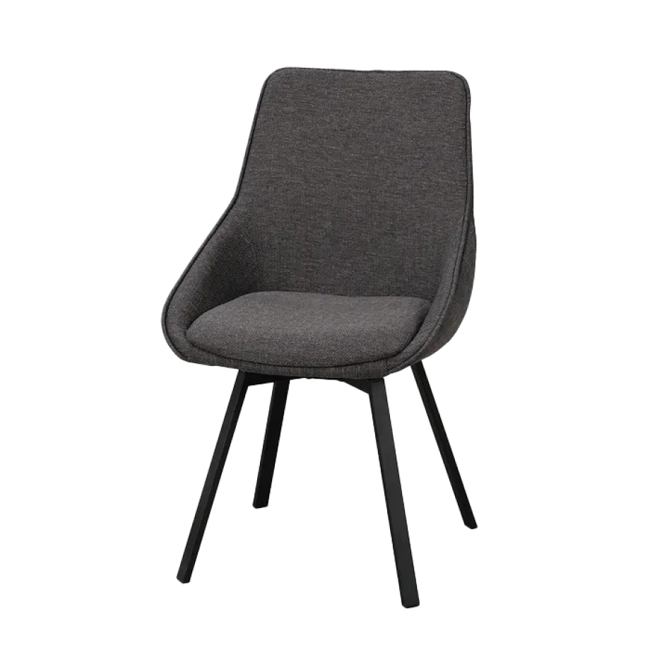 Alison draaibare eetkamerstoel donkergrijs Alison draaibare eetkamerstoel donkergrijs afbeelding 1