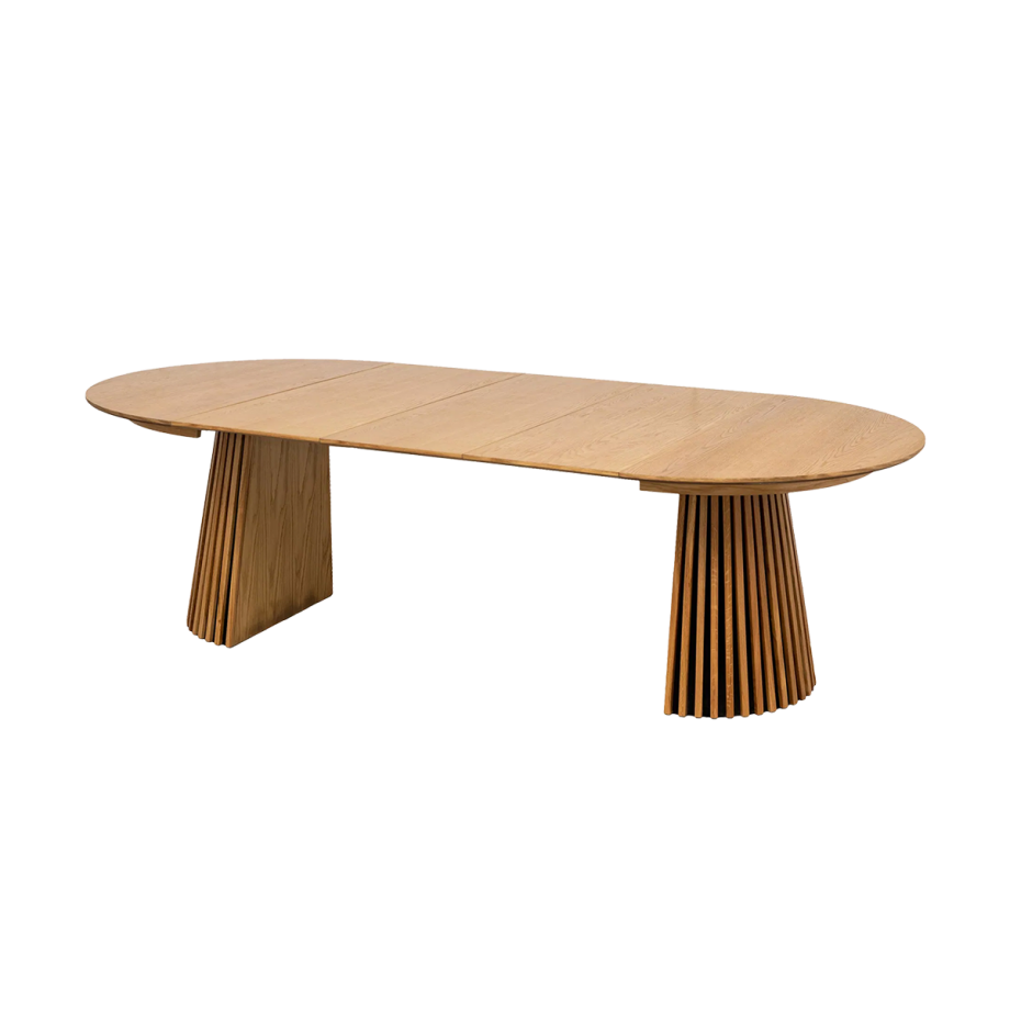 Alko uitschuifbare houten eettafel naturel - Ø 120 tot 240 cm Alko uitschuifbare houten eettafel naturel - Ø 120 tot 240 cm afbeelding 1