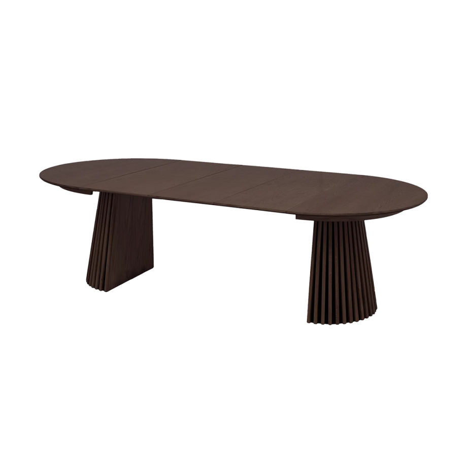 Alko uitschuifbare houten eettafel walnoot - Ø 120 tot 240 cm Alko uitschuifbare houten eettafel walnoot - Ø 120 tot 240 cm afbeelding 1