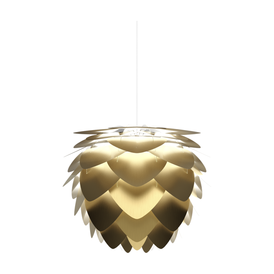 Aluvia Medium hanglamp brushed brass - met koordset wit - Ø 59 cm afbeelding 1