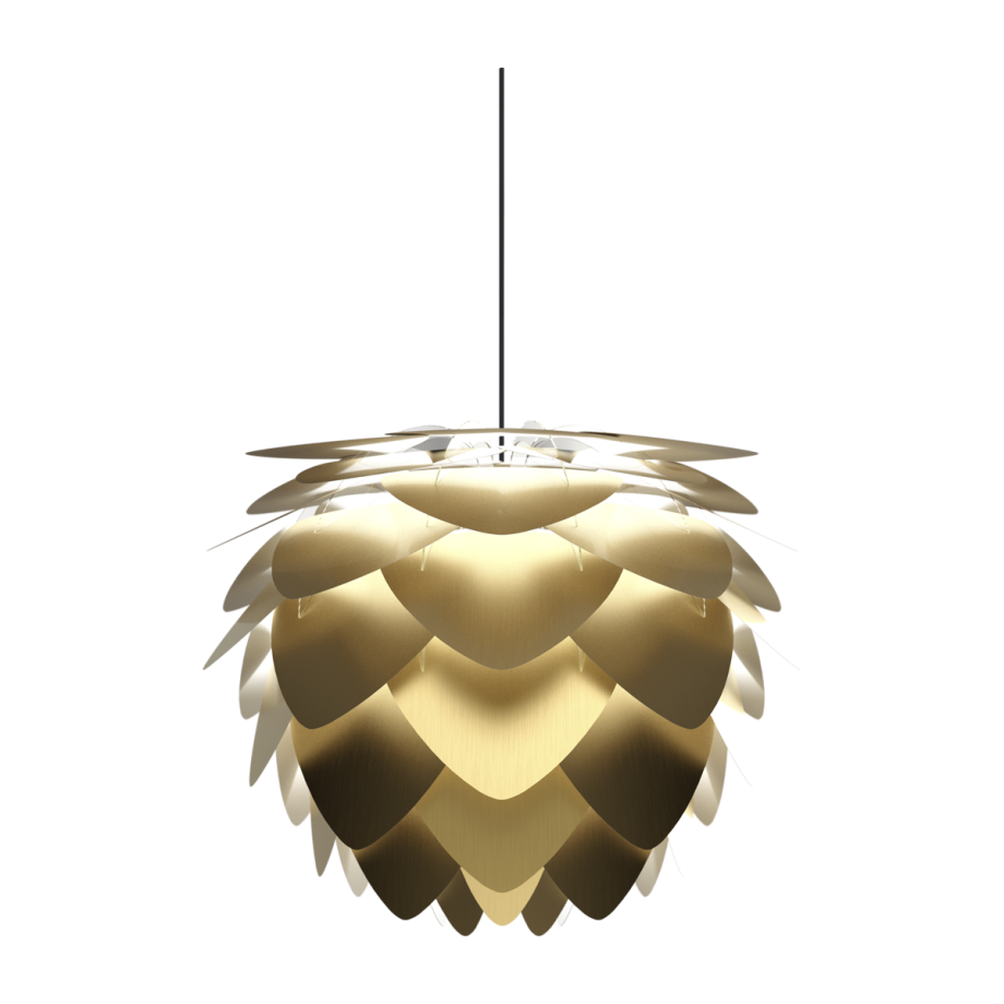 Aluvia Medium hanglamp brushed brass - met koordset zwart - Ø 59 cm Aluvia Medium hanglamp brushed brass - met koordset zwart - Ø 59 cm afbeelding 1
