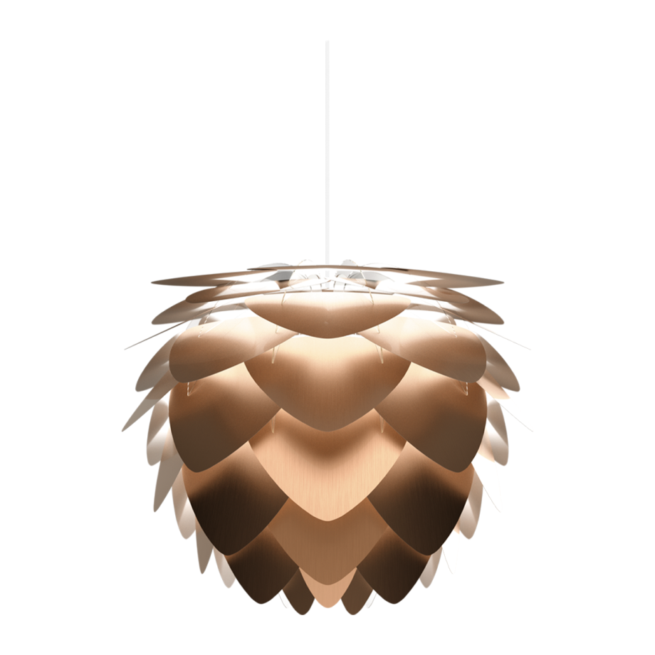 Aluvia Medium hanglamp brushed bronze  - met koordset wit - Ø 59 cm afbeelding 1