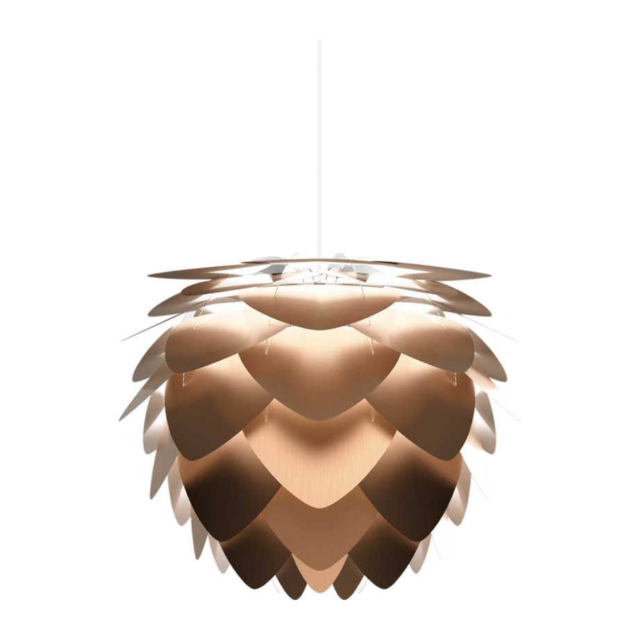 Aluvia Medium hanglamp brushed bronze - met koordset wit - Ø 59 cm Aluvia Medium hanglamp brushed bronze - met koordset wit - Ø 59 cm afbeelding 1