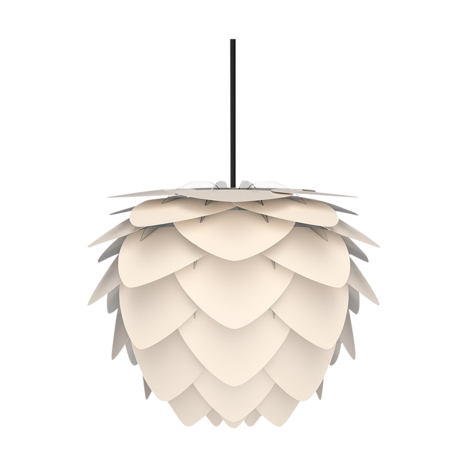 Aluvia Mini hanglamp pearl white - met koordset zwart - Ø 40 cm afbeelding 1