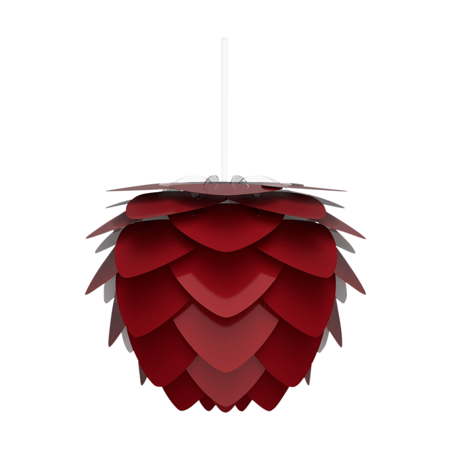 Aluvia Mini hanglamp ruby red - met koordset wit - Ø 40 cm afbeelding 1