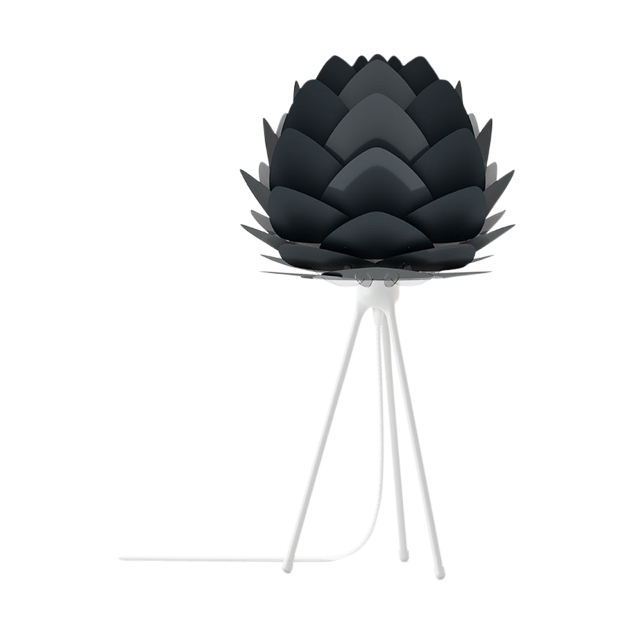 Aluvia Mini tafellamp anthracite grey - met tripod wit - Ø 40 cm Aluvia Mini tafellamp anthracite grey - met tripod wit - Ø 40 cm afbeelding 1