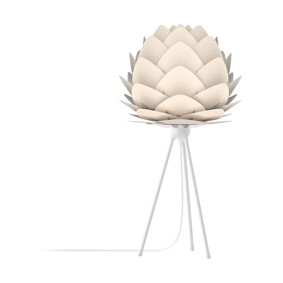 Aluvia Mini tafellamp pearl white - met tripod wit - Ø 40 cm Aluvia Mini tafellamp pearl white - met tripod wit - Ø 40 cm afbeelding 1