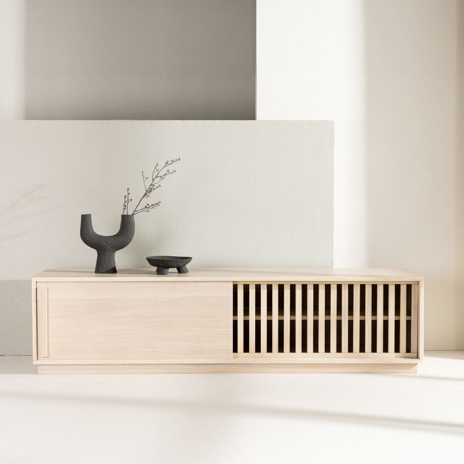 Nohr TV-meubel 'Anas' 180cm, kleur Whitewash afbeelding 1