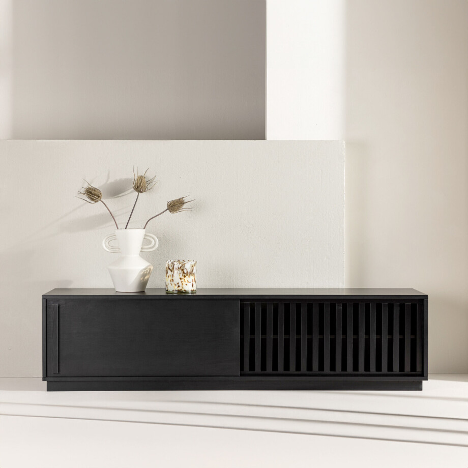 Nohr TV-meubel 'Anas' 180cm, kleur Zwart afbeelding 1