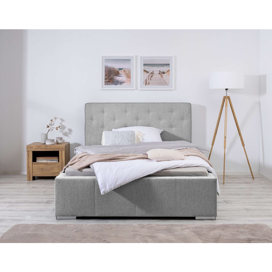 andas Gestoffeerd bed Lerum optioneel met lattenbodem, matras h2 of h3 en bedlade afbeelding 1