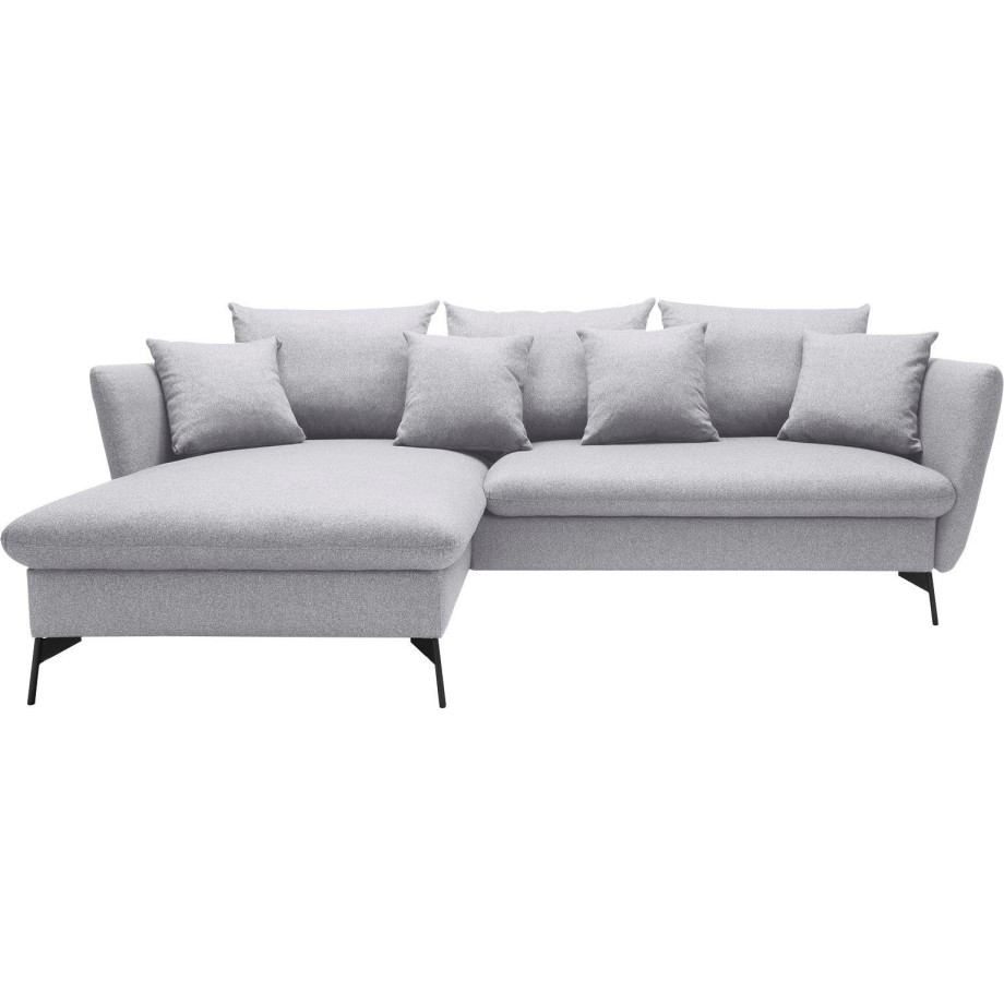 andas Hoekbank Livorno Slaapfunctie en bedlade (139/224 cm), fluweel, structuur, geweven stof afbeelding 1