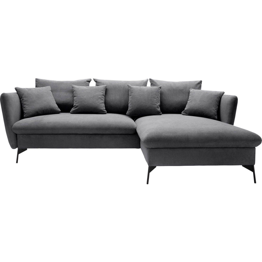 andas Hoekbank Livorno Slaapfunctie en bedlade (139/224 cm), fluweel, structuur, geweven stof afbeelding 1