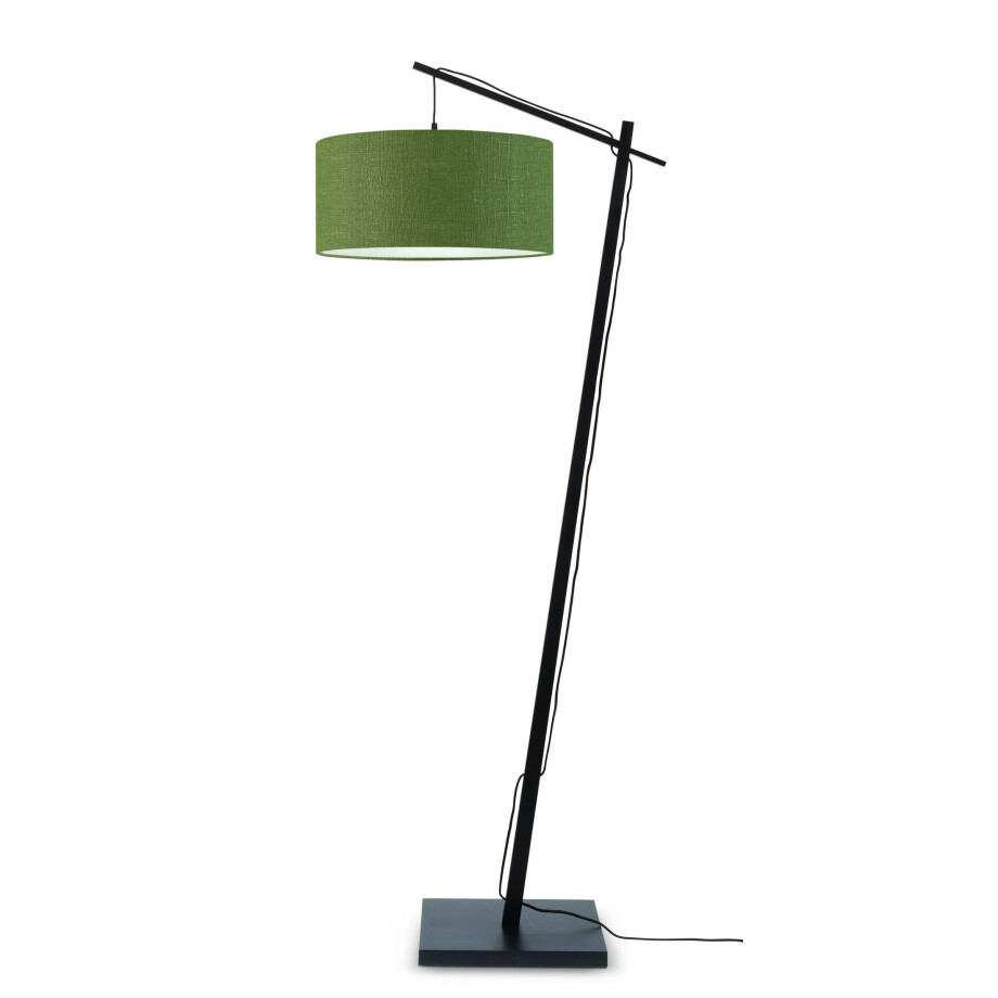 GOOD&MOJO Vloerlamp 'Andes' Bamboe en Eco linnen, 176cm, kleur Groen GOOD&MOJO Vloerlamp 'Andes' Bamboe en Eco linnen, 176cm, kleur Groen afbeelding 1