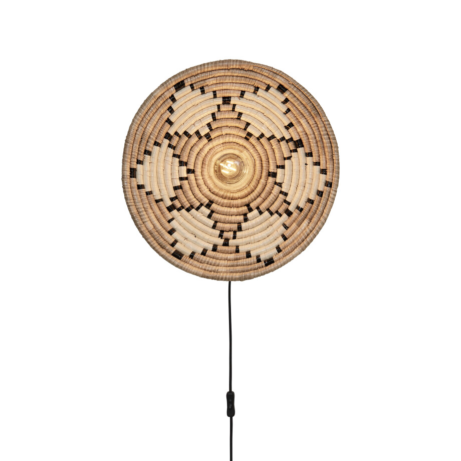 GOOD&MOJO Wandlamp 'Andros' 45cm, kleur Naturel/Wit GOOD&MOJO Wandlamp 'Andros' 45cm, kleur Naturel/Wit afbeelding 1