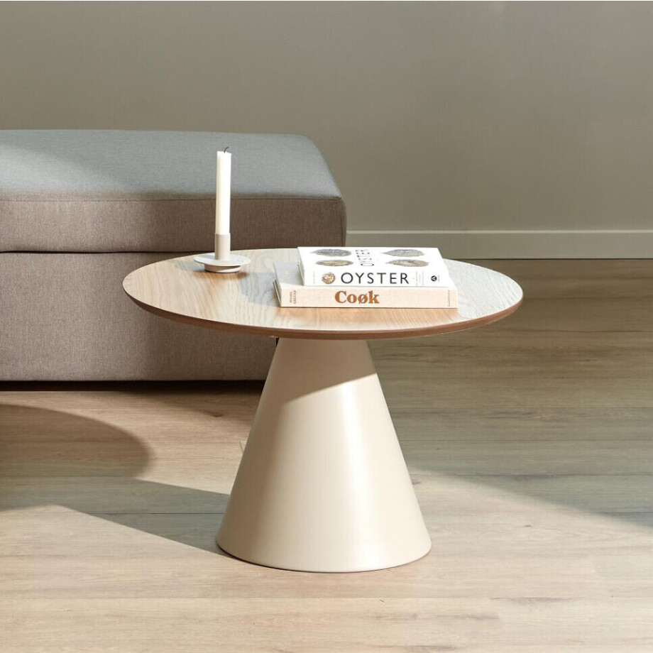 Bendt Ronde Salontafel 'Anemone' Eiken, 65cm afbeelding 1