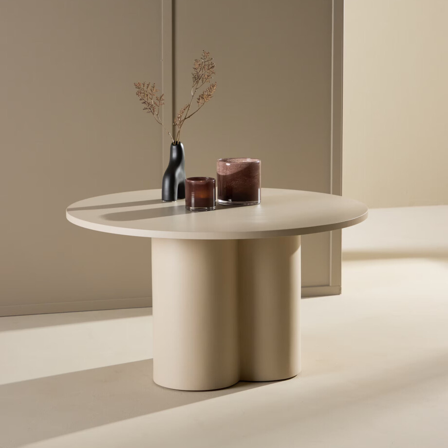 Nohr Ronde Salontafel 'Anh' 80cm, kleur Beige afbeelding 1