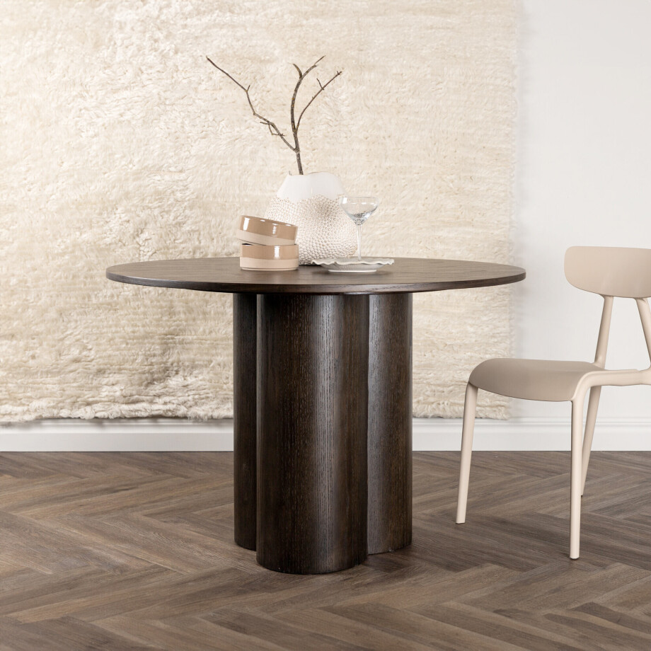 Nohr Ronde Eettafel 'Anh' 110cm, kleur Mokka afbeelding 1