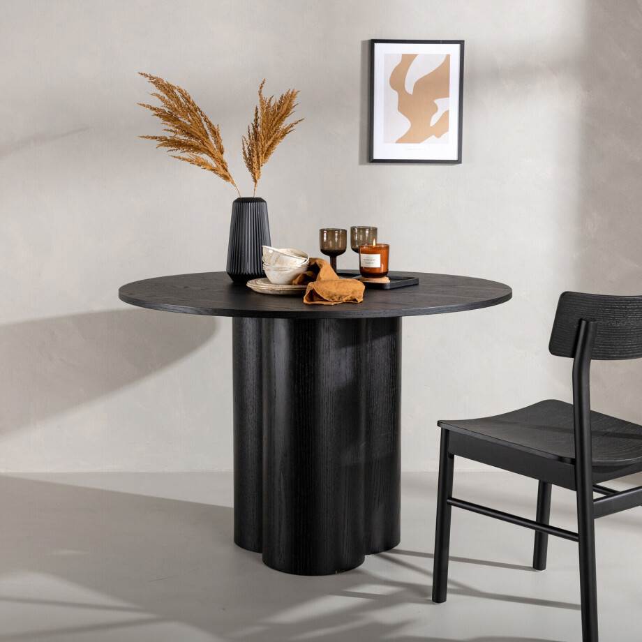 Nohr Ronde Eettafel 'Anh' 110cm, kleur Zwart afbeelding 1