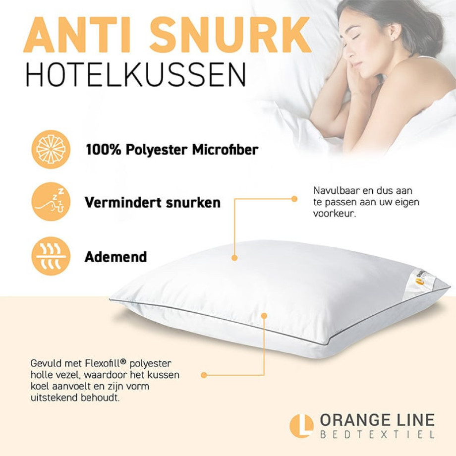 Hoofdkussen Hotel - Anti-Snurk - Geschikt Voor Zij- En Rugslapers - Dekbed-Discounter.nl afbeelding 1