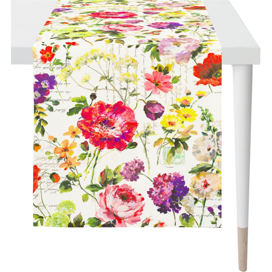 APELT Tafelloper 6850 SUMMERTIME, Zomer-decoratie, Zomer met zomerbloemen, digitale print, bloemenmotief (1 stuk) afbeelding 1