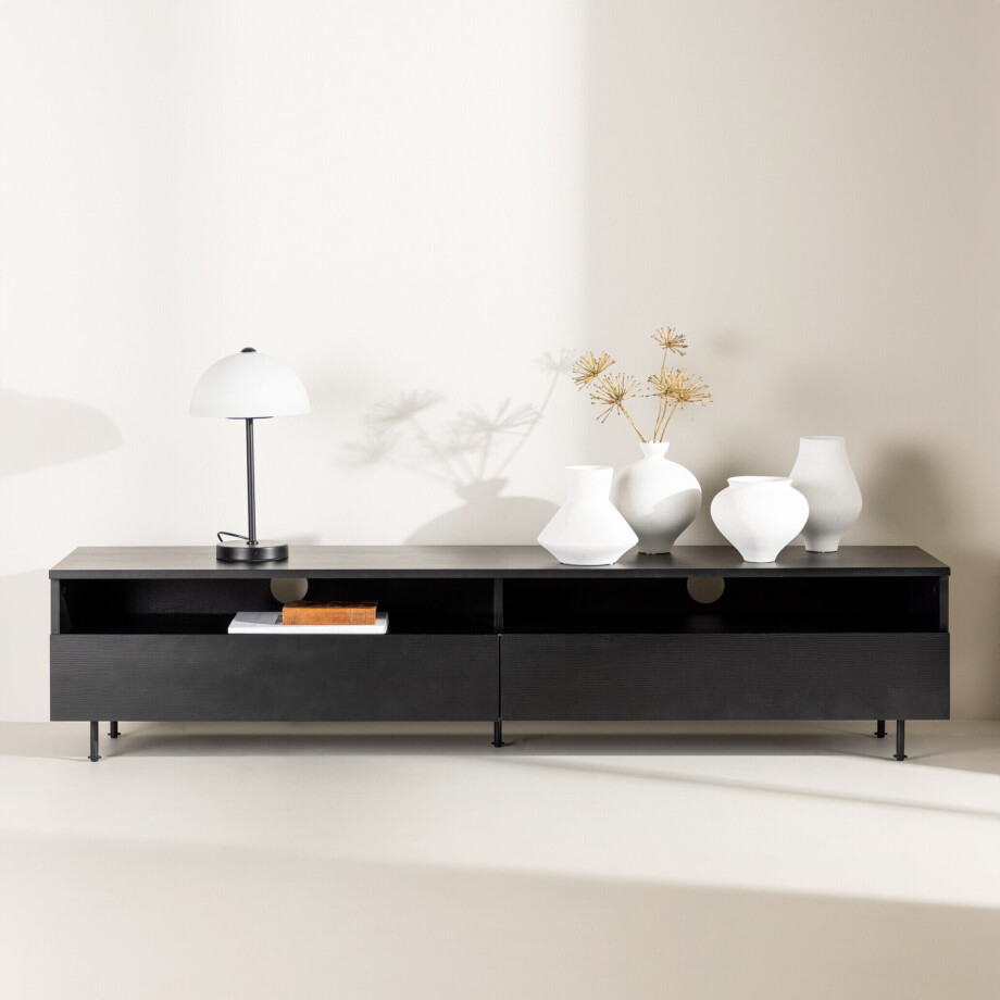 Nohr TV-meubel 'Apolonia' 180cm, kleur Zwart afbeelding 1