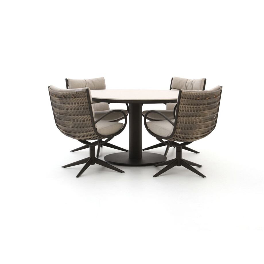 Apple Bee Camp Bay/Melville ø 140cm dining tuinset 5-delig draaibaar - Laagste prijsgarantie! afbeelding 1