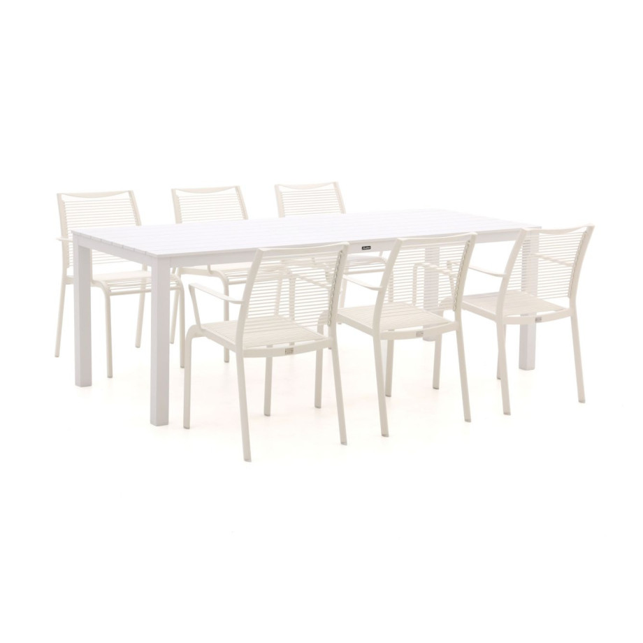 Apple Bee Hawaii/Menzano 220cm dining tuinset 7-delig stapelbaar - Laagste prijsgarantie! afbeelding 1