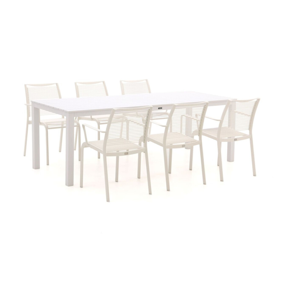 Apple Bee Hawaii/Menzano 220cm dining tuinset 7-delig stapelbaar - Laagste prijsgarantie! Apple Bee Hawaii/Menzano 220cm dining tuinset 7-delig stapelbaar - Laagste prijsgarantie! afbeelding 1