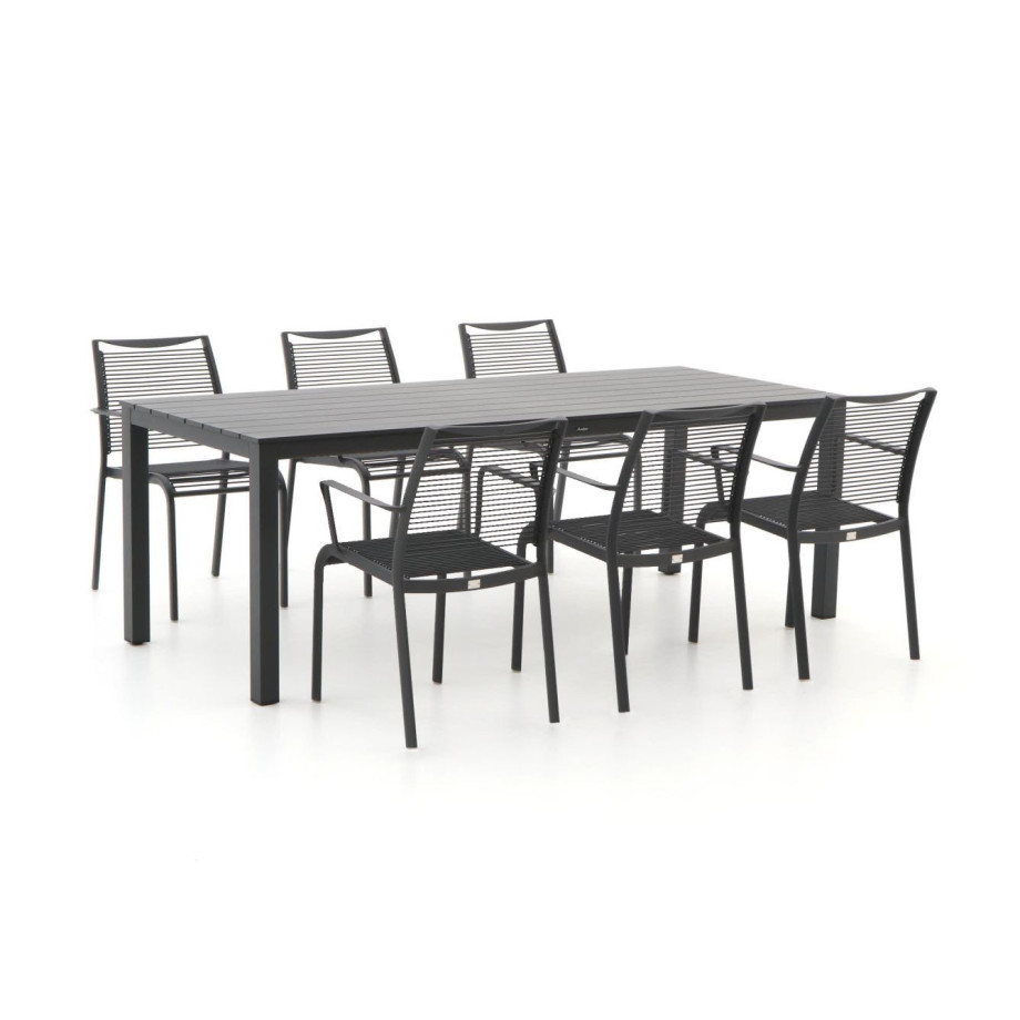 Apple Bee Hawaii/Menzano 220cm dining tuinset 7-delig stapelbaar - Laagste prijsgarantie! afbeelding 1